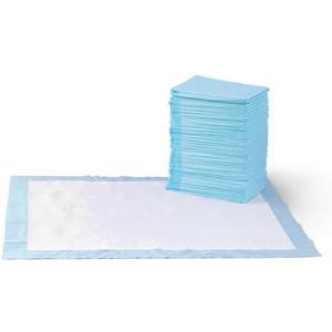 Amazon Basics Dog and Puppy Pee Pads with 5-Layer Leak-Proof Design and Quick-Dry Surface for Potty Training, Standard Absorbency, X-Large, 28 x 34 Inch - Pack of 58, Blue & White