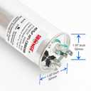 6 x 40+5uF 40/5 MFD 6% 370V/440V CBB65B AC Capacitor, Dual Run Round Capacitor Replacement for HVAC Motor Start, Fan Start, Heat Pump, Condenser Straight Cool
