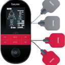 Beurer EM59 Digital 3-in-1 TENS Unit, EMS & Heat Therapy for Pain Relief & Relaxation, Muscle Stimulator with 2 Adjustable Channels, 64 Applications, Timer Function