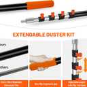 30ft High Reach Duster Kit with Extendable Pole,High Ceiling Duster Kit, 24 feet