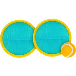 Franklin Sports Throw 'N Stick, Catch and Toss, Self Stick Toss Game, Fun for all Ages, Adjustable Handle, Includes (2) Catch Mitts, (1) Tennis Ball