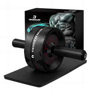 VINSGUIR Ab Roller Wheel, Abs & Core Workout Equipment for Home Gym with Knee Pad Accessories, Abdominal Wheel for Full-body Strength Training