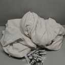 Pinch Pleated Linen Curtains 96 Inches Long for Living Room Bedroom, Light Filtering Boho Window Drape 96 inch 2 Panels Burgs with Hooks&Rings 8ft Cream Birch Sliding Glass Door Sheer Curtain Decor