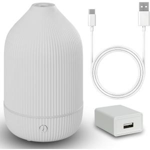 SOICARE Small Essential Oil Diffuser, 100ML Mini Aromatherapy With USB Cable & Adapter, 7 Color Changing USB Powered Aroma Scent for Home/Room/Office/Travel/Gift SOICARE Small Essential Oil Diffuser, 100ML Mini Aromatherapy With USB Cable & Adapter, 7 Color Changing USB Powered Aroma Scent for Home/Room/Office/Travel/Gift