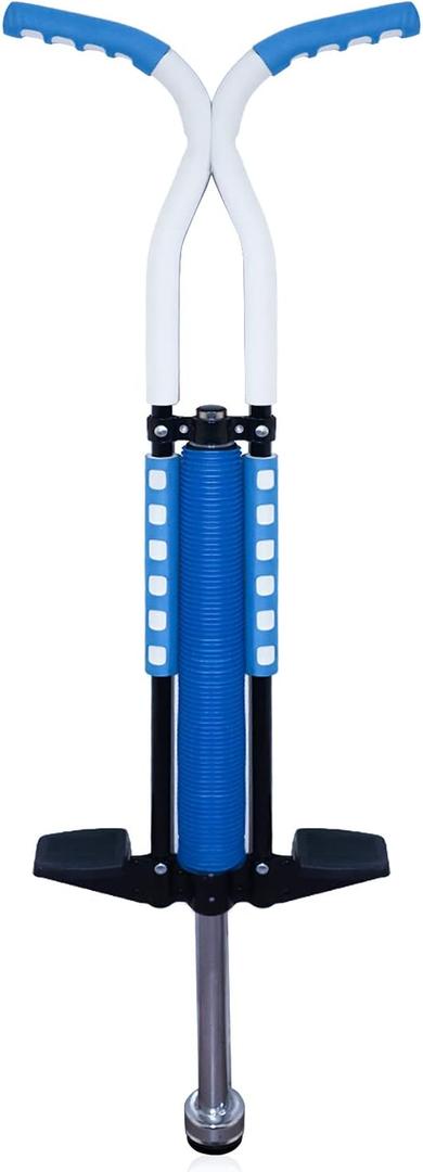 Pogo Stick for Kids Age 6 7, 8, 9, 10 and Up, 80 to 160 Lbs, Toys for Ages 8-13, Gifts for Boys and Girls, Gifts for Kids - No AssemblyRequired (Blue/White)