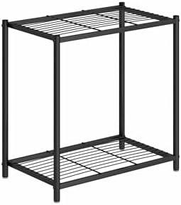 PAPIUTA 2 Tier Storage Shelves Adjustable Heavy Duty Metal Shelf Standing Storage for Kitchen, Pantry, Garage, Basement