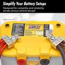 InstallGear 0/4/8 or 10 Gauge Battery Terminals with Shims - Positive and Negative - for Battery Pack, Car Battery Terminal, Battery Terminal Connectors, 0 Gauge, 4 Gauge, 8 Gauge, and 10 Gauge Wires