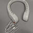 FrSara Neck Fan, Portable Personal Fan Strong Wind, 5200mAh, Air Volume,360 Cooling, No Hair Twisting, Air Volume On 2 Sides, Non-Slip, Quick Charge, Long Use Time, Birthday Gift for Women, Dad, Men (White)