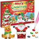 Labeol Arts and Crafts for Kids Ages 8-12 - Creat Your Own GEM Keychains-5D Diamond Art by Numbers GEM Art Kits for Kids Girls Toddler Crafts Age 6-7 6-8 10-12 (Merry Christmas)