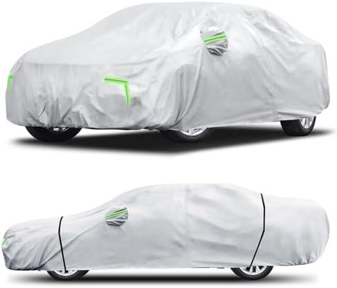Car Cover Custom Fit for Toyota Camry 1996-2025,Honda Accord 2001-2025,6 Layers Truck Cover Waterproof All Weather for Automobiles, Outdoor Full Exterior Cover, Rain, Sun, Wind Protection, Silver