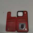 DJDUCK Designed for iPhone 13 Pro Case Wallet with Card Holder, [Magnetic Clasp Cover] [RFID Blocking Leather Protection] Shockproof Women Men Cases 6.1 Inch for Apple 13 Pro Red