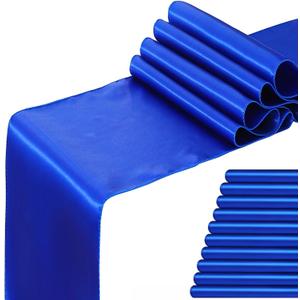 Royal Blue Table Runners 10 Pack - Satin Table Runners 12 x 108 Inches Long for Wedding Parties Birthday Meeting Events Decorations