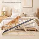 55 Inch Dog Ramp for Bed and Couch with Non-Slip Surface, Side Guardrails
