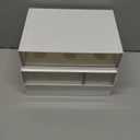 3 Packs Stackable Desk Organizer Drawers, Plastic Desktop Organizer Storage Drawers, Makeup Organizer Drawers with 6 Drawers and 9 Rabbit Handles for Home, School, Dressing Table (Small)