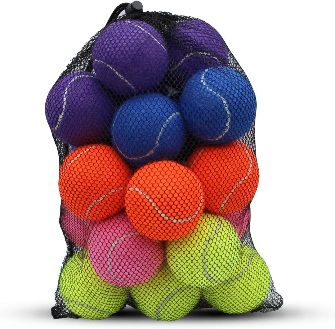 Tennis Balls, 20 Pack Training Tennis Balls,High Elasticity Practice Tennis for Beginner, Exercise Playing Balls for Pet Dog (Multicolour) Tennis Balls, 20 Pack Training Tennis Balls,High Elasticity Practice Tennis for Beginner, Exercise Playing Balls for Pet Dog (Multicolour)