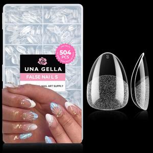 UNA GELLA Extra Short Almond Nail Tips Full Cover 504PCS Gel Nail Tips Short Almond Shaped Nails Tips Soft Gelly Gel Clear Fake Nails Tip for Acrylic Nail Tip Soak Off Home DIY Salon Nails 12 Sizes UNA GELLA Extra Short Almond Nail Tips Full Cover 504PCS Gel Nail Tips Short Almond Shaped Nails Tips Soft Gelly Gel Clear Fake Nails Tip for Acrylic Nail Tip Soak Off Home DIY Salon Nails 12 Sizes