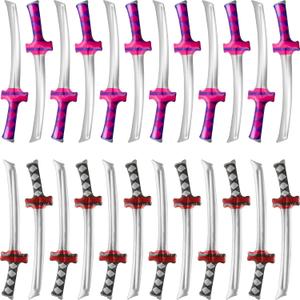 Pack of 24 Inflatable Ninja Swords Inflatable Sword Samurai Katana Blow Up Swords for Girls Boys Birthday Theme Ninja Party Favors (Color Style 1)