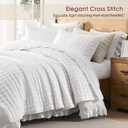 WDCOZY White California Cal King Size Quilt Bedding Sets with Pillow Shams, Oversized Lightweight Soft Bedspread Coverlet, Quilted Blanket Thin Comforter Bed Cover, 3 Pieces, 116x106 inches