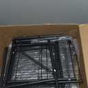 Wardrobe Closet,Portable Clothes Rack with 4 Tiers Shelves,Freestanding Closet Organizers and Storage System with Hanging Rods,Steel Clothing Rack Suitable for Cloakrooms,Bedrooms,Entrances,etc.Black