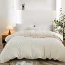 Oli Anderson Duvet Cover King Size - 3 Pieces Washed Cotton Linen Duvet Cover Set - Soft Breathable Bedding Set with Zipper Closure for All Seasons, Comforter Not Included - Natural Linen, King