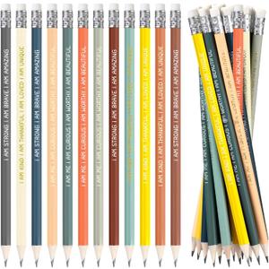 Fumete 72 Pcs Inspirational Pencil Gifts for Students Bulk Motivational Pencils with Eraser Presharpened Pencils #2 HB Christmas Operation Gifts for Stocking Stuffers Classroom Teacher Must Have