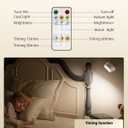 LED Wall Mounted Lights, Rechargeable Wall Sconces Lamp, 3 Color Temps & Remote and Touch, 360 Rotation Dimmable Cordless Wall Light for Study Bedroom Reading Bedside(White, 2 Pack)