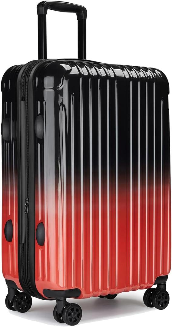 Carry On Luggage, 20 Inch Expandable Hardside Carry On Suitcase With Wheels, Hardshell Spinner Small Luggage with TSA Lock (Orange)