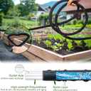 Flat Soaker Hose 100ft, Garden Hose with Heavy Duty Double Layer Design, Drip Irrigation Hose Saves 80% Water, Leak Proof Sprinkler Hose for Garden, Lawn, Vegetable plot (50ft x 2)