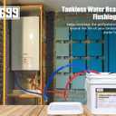 Tankless Water Heater Flushing Kit Includes 1/6HP Submersible Sump Pump with Two Adapters & 3 Gallons Pail with Bucket Lid Opener & Two 1/2 Dia X 6 PVC Hoses with Washers