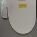 Round Bidet Toilet Seat, Smart Heated Toilet Seat with Warm Water and Dryer, Soft Close Bidet Seat with Adjustable Temperature, Stainless Steel Nozzle