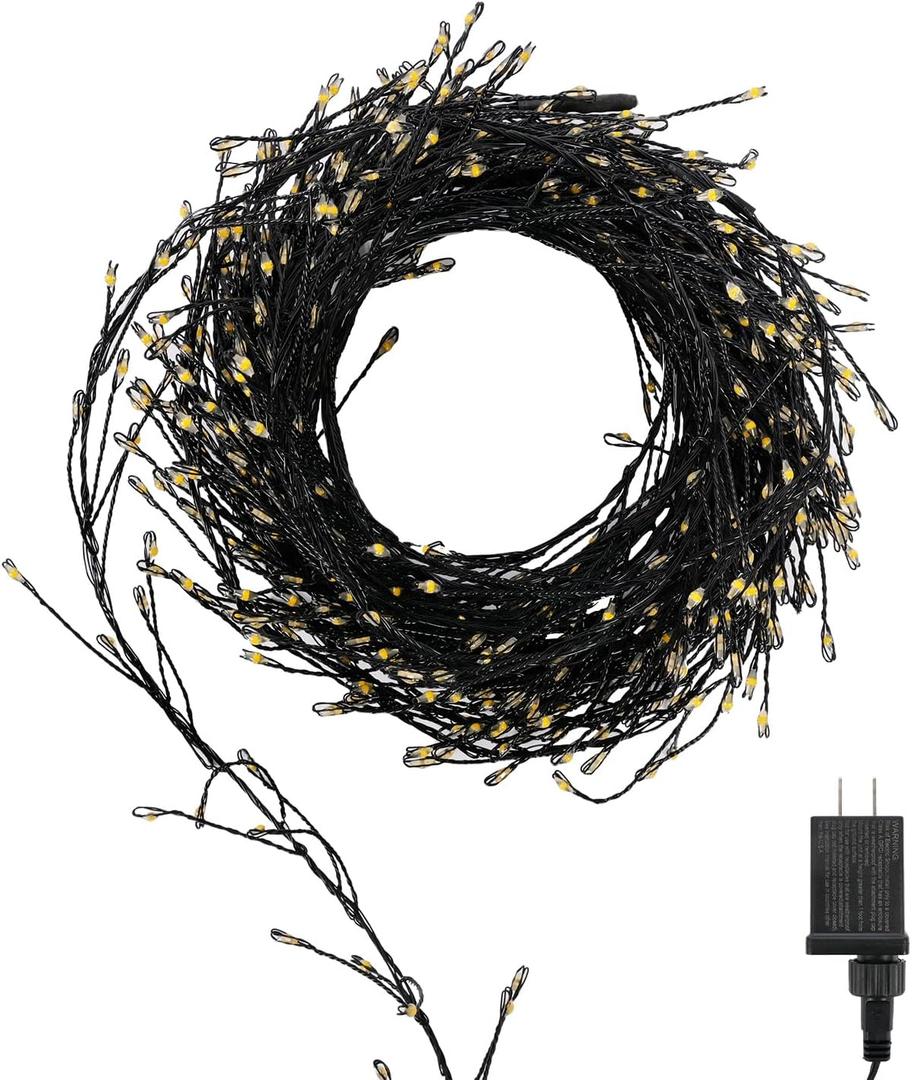Fairy Lights Plug in, 752 LEDs on Black Copper Wire, Waterproof High-Density String Lights, 30.68FT Always-On for Wedding Party Christmas Decor, Easy to Shape Indoor Outdoor