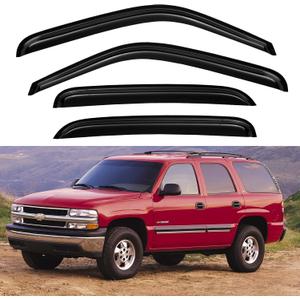 Window Visors Rain Guards for Chevy Tahoe/GMC Yukon 2000-2006, Out-Channel Window Vent Wind Deflectors Visors Shades for 2002-2006 Cadillac Escalade