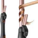 Automatic Rotating Curling Iron 1-inch: LANDOT Easy-to-Use Self Spinning Ceramic Curling Wand for Salon-Worthy Curls & Waves - Quick Heat & Adjustable Temp for All Hair Types