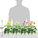 Beebel Artificial Flower 17 inches Calla Lily Silk Plant Fake Bonsai Flowers Greenery Plants for Indoor Outdoor Home Office Bedroom Table Centerpieces Party Decoration 2 Pack (Yellow, 2)