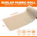 Burlap Table Runners- {12inx10yards}- Burlap Cloth Roll Used for Dining Runners, Crafts, Dresser Cover & Sackcloth - Natural Jute Runner Suitable for Event Decor, Thanksgiving Table & Weddings