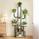 joyhalo Plant Stand Indoor with Grow Lights, 9 Tiered 65" Tall Indoor Plant Shelves for Multiple Plants, Lighted Corner Plants Stands with Adjustable Brightness & Timer for Home Decor