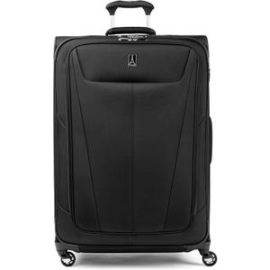 Travelpro Maxlite 5 Softside Expandable Checked Luggage with 4 Spinner Wheels, Lightweight Suitcase, Men and Women, Black, Checked Large 29-Inch