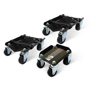 MaxxHaul 50859 Snowmobile Moving Dolly Set, 1500lbs Load Capacity V-Slide Anti-Slip Rubber Pads Straps Firmly Attaching on Skis