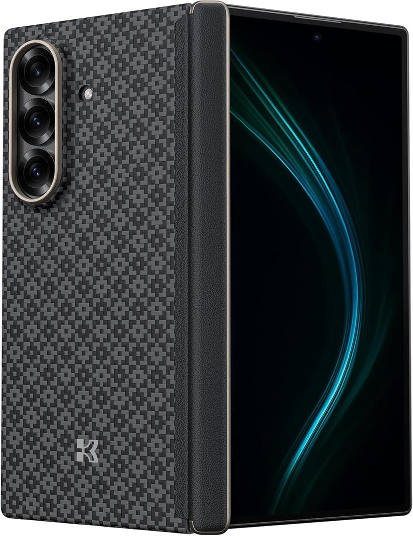 BENKS Z Fold 7 Case - Back Cover ONLY [Comaptible with MagSafe], ArmorGrid ArmorAir for Samsung Galaxy Z Fold 7 Case with Hinge Protection, Ultra Slim & Light, Made with Dupont Kevlar