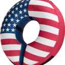 BENCMATE Protective Inflatable Collar for Dogs and Cats - Soft Pet Recovery Collar Does Not Block Vision (Medium, Flag) (Neck:7"-11" Medium)