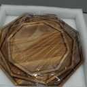 Set of 3 Acacia Wood Serving Trays Cheese Platters Party Hosting Essentials Gifts Charcuterie Board for Vegetable Fruit Food Round Tray Wooden Appetizer Platter Christmas Plates Dish Serving Boards (12&10&8 inch (3 Pcs))