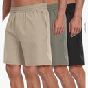 PARISDIARY 3 Pack Men's Athletic Running Shorts with Zipper Pockets,Quick Dry Gym Workout Basketball Hiking Shorts for Men L