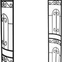 SCENDOR Wedding Arch Garden Arbor Curved Metal Enduring Iron Garden Arch Trellis for Climbing Plants Outdoor Ceremony 95.3 in x 45 in x 14 in