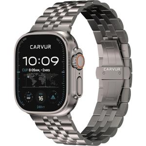 Titanium Watch Band T20 - For Apple Watch ULTRA 3 / ULTRA 2 / ULTRA (49mm) - Grade 2 Titanium - Premium Color Match - Secure Butterfly Clasp - Adjustable Apple Watch Band - (T20)