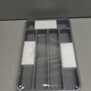 Kitsure Cutlery Drawer Organiser for Kitchen - Adjustable Cutlery Tray for Effortless Utensil Sorting, Versatile Kitchen Storage & Organisation Solution, 12.13" x 1.54" x 8.07"~13.90", Grey (Medium)