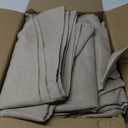 Fitable Faux Linen Tablecloths Rectangle 60 x 120 Inch - 6 Pack Neutral Table Clothes for 8 Foot Tables, Nature Faux Burlap Table Covers for Wedding, Party, Farmhouse, Banquet, Buffet