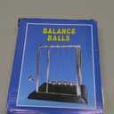 5 Large Beads Newton's Cradle Balance Balls Desk Toys Office Decorations with Black Wooden Base Desk Balance Balls Fun Science Physics Toys for Office/Bedroom/Living Room