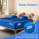 Upgrade 4Pcs Bed Sheet Holders for Corners, Lock Sheet Holders, Fitted Sheet Holders Keep Sheets Firm & Tight,Durable Heavy Duty Bed Sheet Clips, Sheet Locks, Sheet Fasteners Clips No More Loose Sheet