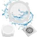 48Pack-Disposable Shower Drain Hair Catcher Mesh Stickers, Round 3.93Inc