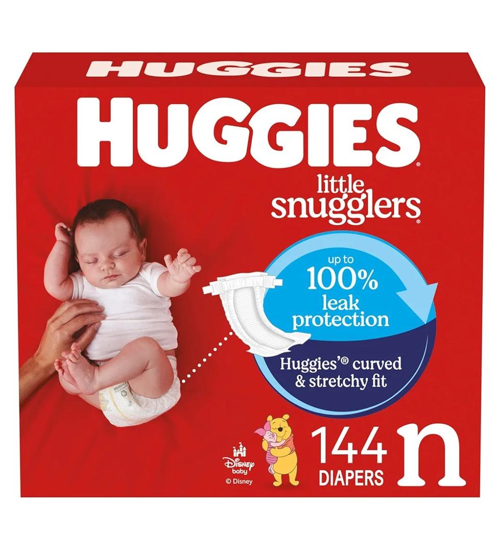 Huggies Size Newborn Diapers, Little Snugglers Baby Diapers, Size Newborn (up to 10 lbs), 144 Count